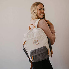 Load image into Gallery viewer, Parker Baby Diaper Backpack - Full Zip Diaper Bag with Insulated Pockets - Cream
