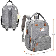 Load image into Gallery viewer, RUVALINO Multifunction Travel Waterproof Diaper Bag Backpack - Gray
