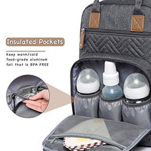 Load image into Gallery viewer, Large Unisex Waterproof Diaper Bag Backpack - Dark Gray
